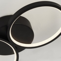 61847-006 Matt Black LED Ceiling Light