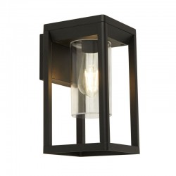 61852-006 Black Lantern Wall Lamp