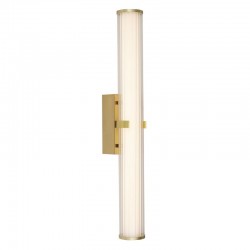 61926-006 Gold Wall Lamp with Ribbed Clear & White Glass 61926-006 Gold Wall Lamp with Ribbed Clear & White Glass