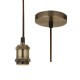 61956-006 - Free LED Big Globe Bulb Included | Antique Brass Suspension E27