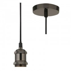 61957-006 - Free LED Big Globe Bulb Included | Black Chrome Suspension E27