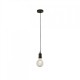 61958-006 Free LED Globe Bulb Included | Matt Black Suspension E27
