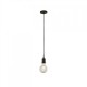 61958-006 - Free LED Big Globe Bulb Included | Matt Black Suspension E27