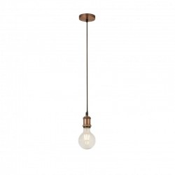 61960-006 - Free LED Big Globe Bulb Included | Antique Copper Suspension E27 61960-006 - Free LED Big Globe Bulb Included | Antique Copper Suspension E27