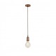 61960-006 - Free LED Big Globe Bulb Included | Antique Copper Suspension E27