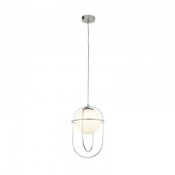 61991-006 Chrome Pendant with White Glass 61991-006 Chrome Pendant with White Glass