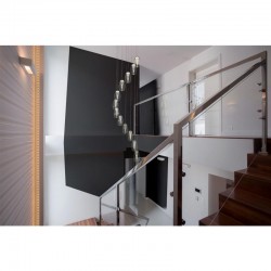 61999-006 Chrome 12 Light LED Cluster Pendant with Clear Glasses 61999-006 Chrome 12 Light LED Cluster Pendant with Clear Glasses