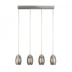 62008-006 LED Chrome 4 Light over Island Fitting with Smoked Mirrored Glasses