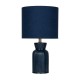 79220-006 Navy Ceramic Table Lamp with Navy Velvet Shade