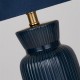 79220-006 Navy Ceramic Table Lamp with Navy Velvet Shade