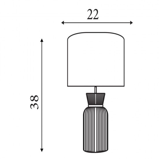 79220-006 Navy Ceramic Table Lamp with Navy Velvet Shade