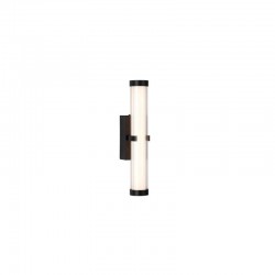 75451-006 Black LED Wall Lamp with Ribbed Clear & White Glass 75451-006 Black LED Wall Lamp with Ribbed Clear & White Glass
