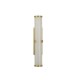 75452-006 Gold LED Wall Lamp with Ribbed Clear & White Glass