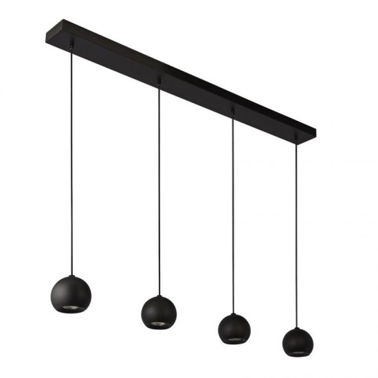 64513-006 Matt Black 4 Light over Island Fitting 64513-006 Matt Black 4 Light over Island Fitting