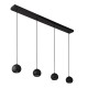 64513-006 Matt Black 4 Light over Island Fitting 64513-006 Matt Black 4 Light over Island Fitting