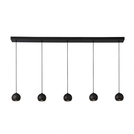 64514-006 Matt Black 5 Light over Island Fitting 64514-006 Matt Black 5 Light over Island Fitting