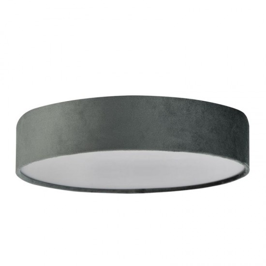 64545-006 Grey Velvet 3 Light Flush with White Diffuser