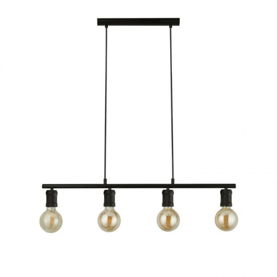 64578-006 Black 4 Light over Island Fitting 64578-006 Black 4 Light over Island Fitting
