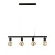 64578-006 Black 4 Light over Island Fitting 64578-006 Black 4 Light over Island Fitting