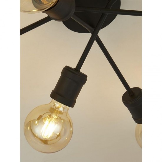 64579-006 Black 6 Light Semi Flush 64579-006 Black 6 Light Semi Flush