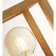 64604-006 Wooden & Black Table Lamp