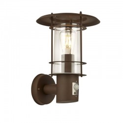 64623-006 Rustic Brown Wall Lamp with Sensor 