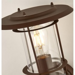 64623-006 Rustic Brown Wall Lamp with Sensor 