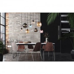 64685-006 Black 8 Light over Island Fitting with Multicoloured Glasses