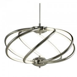21186-006 Chrome & White LED Pendant