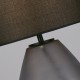75476-006 Black Punched Glass Table Lamp with Black Linen Shade