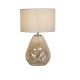 75475-006 Champagne Punched Glass Table Lamp with Off White Linen Shade