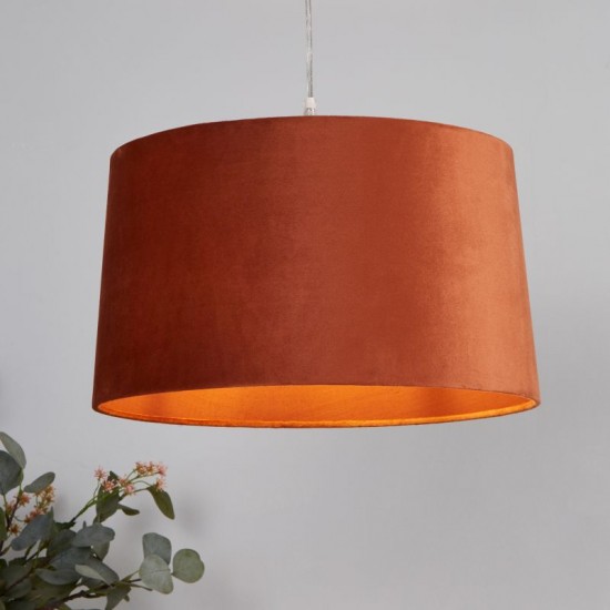 54894-006 - Shade Only - Burnt Orange Velvet Shade Ø 40 cm