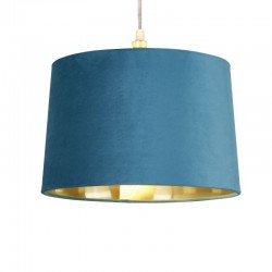 54893-006 - Shade Only - Teal Velvet Shade with Gold Inner Ø 30 cm 54893-006 - Shade Only - Teal Velvet Shade with Gold Inner Ø 30 cm