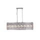 79227-006 Chrome 8 Light over Island Fitting with Clear Crystal