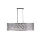 79227-006 Chrome 8 Light over Island Fitting with Clear Crystal