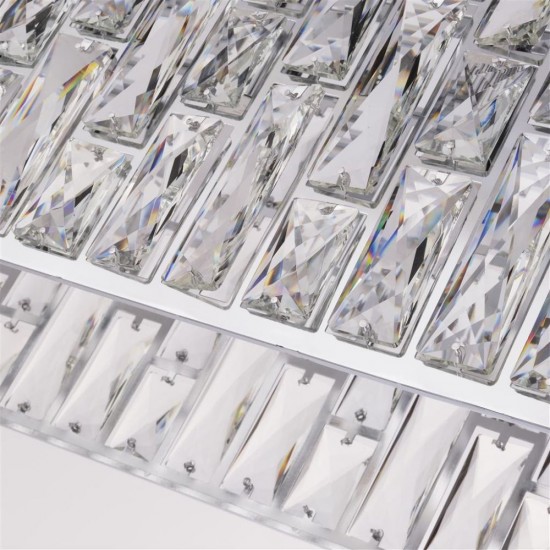 79227-006 Chrome 8 Light over Island Fitting with Clear Crystal