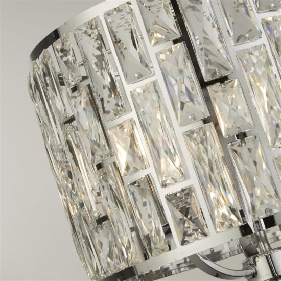 59593-006 Chrome 3 Light Pendant with Clear Crystal