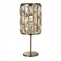 72053-006 Antique Brass Table Lamp with Amber Crystal 72053-006 Antique Brass Table Lamp with Amber Crystal