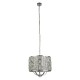 59595-006 Chrome 5 Light Pendant with Clear Crystal