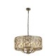 72055-006 Antique Brass 8 Light Pendant with Amber Crystal