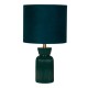 79228-006 Emerald Ceramic Table Lamp with Green Velvet Shade