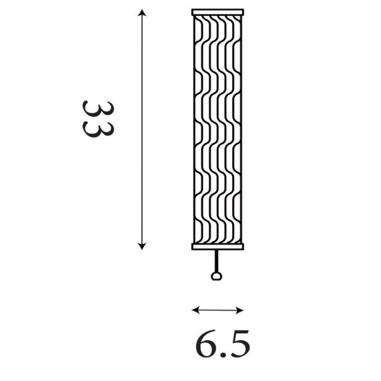 79233-006 Matt Black LED Wall Lamp with Decorative Glass