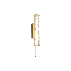 79234-006 Matt Gold LED Wall Lamp with Decorative Glass