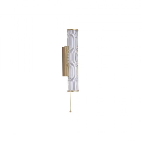 79234-006 Matt Gold LED Wall Lamp with Decorative Glass