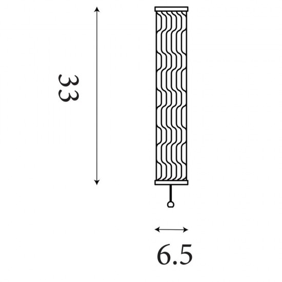 79234-006 Matt Gold LED Wall Lamp with Decorative Glass