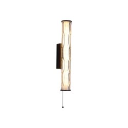 79235-006 Matt Black LED Wall Lamp with Decorative Glass