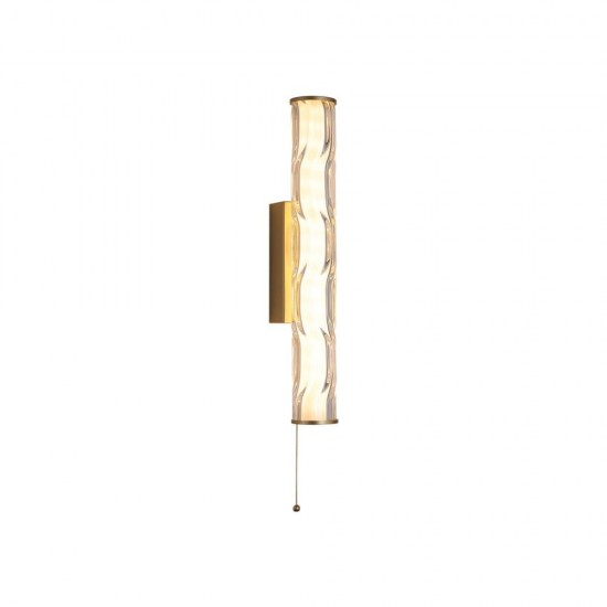 79236-006 Matt Gold LED Wall Lamp with Decorative Glass