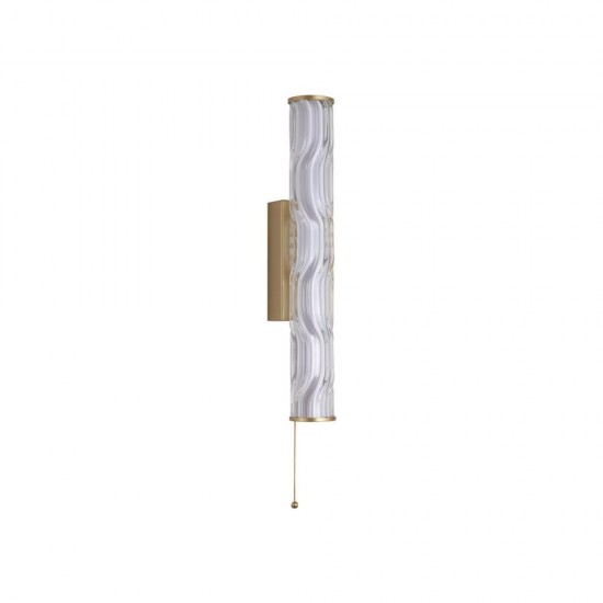 79236-006 Matt Gold LED Wall Lamp with Decorative Glass