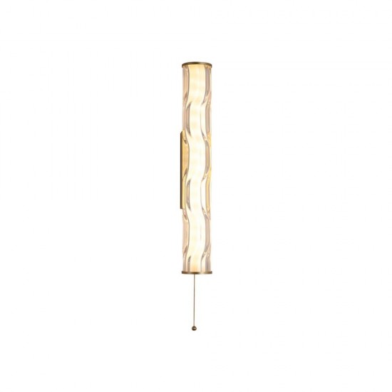 79236-006 Matt Gold LED Wall Lamp with Decorative Glass