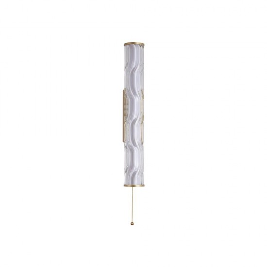 79236-006 Matt Gold LED Wall Lamp with Decorative Glass